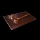Vintage Solid Wood Gavel Wall Plaque Desk Decor For Judges Lawyers Auctioneers