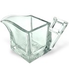 Antique Art Deco Heisey Glass Creamer Quator  355 Daisy Cut Glowy Euc