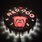 Vtg Red Dog Beer Light Up Clock Sign 1995 Bar Coors Miller Advertising Bulldog