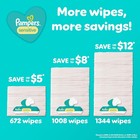 Pampers Sensitive Baby Wipes  Unscented  Hypoallergenic  1008 Ct  12 Packs 