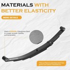 Single Trailer Leaf Spring 4 Leaf Double Eye 1750 Lbs Cap Set 2   U-bolt Kit