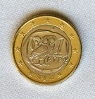 2002 Greece 1 Euro Athenian Owl  Bu Brilliant Uncirculated