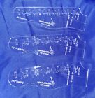 Lot Of 3 Guitar Headstock Template Tuner Mount Drill Pattern Hsts