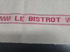Vtg French Linen Tea Towel Fleur Bleue Torchon Le Bistrot Deadstock Macys Tag