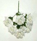  12-pack  72 Cream Open Roses 14  Bush Silk Flower Home Craft In outdoor Decor