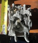 Rare Vintage Rawcliff Pewter King On Throne Golden Horns Cristal   s  free Shpping
