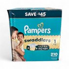 Pampers Swaddlers Ultra Ultra Day   Night Diapers Size 1 210-count
