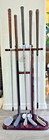 Vintage Right Handed Golf Clubs Lot Chipper Sand Wedge Putters   Wood Rack