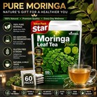 Moringa Tea Herbal Bags  60 Count 100  Pure   Natural Moringa Leaves  Cultiva   