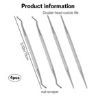 4 Pcs Ingrown Toenail Removal Kit Pedicure Tools For Feet 2-in-1 Surgical Stainl