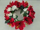 Bright Red  Amaryllis Candle Ring For A 6  Pillar Candle Or Cremation Urn 