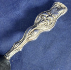 Antique Victorian 1800s Sterling Silver Ebony Egg Sock Darner   Sewing Tool