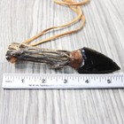 Cholla Cactus Wood Handle  Obsidian Blade Knife Necklace   5254   Mountain Man Ne