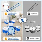 Glacer Kids Jazz Drum Set  Toy Drum Set With Stool  5 Drums  Cymbal   Sticks