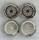 Vintage Wm  Rogers Silver-plated Coasters Or Ashtrays Set Of 4 Etched Ornate