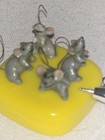 Vintage Hagen Renaker Ceramic Mouse Figurine Family Lot  4  3 Noses Up 1 Forward