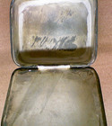 Antique 1900   s Homan Mfg Co  here s Your  Quadruple Plate Keepsake Trinket Tin