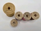 Belding Corticelli Lot Vintage Silk   Cotton Thread On Wooden Spools