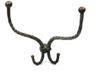Antique Double Hall Tree Coat hat Hook Cast Brass Slightly Bent