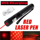 2pcs 650nm Red Laser Pointer Pen Rechargeable Lazer Visible Beam Light 330miles