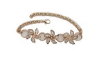Women Gold Metal Chain Boot Bracelet Pool Beach Shoe Charm Bling Flower Anklet