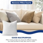 Square Pillow Insert Set 18x18 Inch Decorative Throw Bedding White New