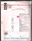 2206 Vintage Vogue Sewing Pattern Misses 1960s High Fitted A Line Dress Molyneux