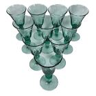 Mikasa Domain Green Glass Wine Goblets Vintage Rare Set Of 10 Retired Ex 