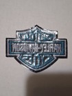 Embroidered Harley-davidson Shield Iron On Patch Blue And White