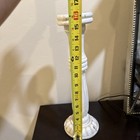 Aged White Pillar Candle Holder 