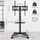 Kktoner Mobile Tv Cart For 23 To 65 Inch Lcd Led Flat Small  Black