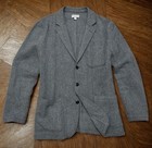 Wallace   Barnes J crew Moon Wool Knit Chore Blazer Jacket Gray 42s Euc