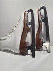 Riedell 220n Women s Ice Figure Skates White Sz 6 Sheffield Mk Blades