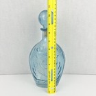 Vintage 60 s Aqua Blue Glass Whiskey Liquor Decanter Friendship Bottle