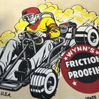 Vtg 1950s Wynn s Friction Proofing Oil Advertising Cart Racing Waterslide Decal