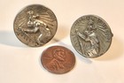 Vintage Sterling Silver Saint Christopher Be My Guide 40   s Cufflinks  s173 