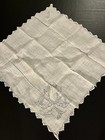 Vtg Monogrammed Initial Embroidered Handkerchief Hanky  p   Embroidery  Wedding