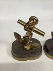 Vintage Maritime Brass Anchor Bookends Pm Philadelphia Manufacturing