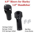 4 9  Tall Black Handlebar Riser For Harley Springer Heritage Softail Flst i