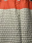 Ikea Mid-century Mod Orange Grey Grommet Curtain Drape Set 2 Panels 42x85 