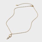 14k Gold Dipped Cubic Zirconia Cross Pendant Charm Necklace Set 5pc -