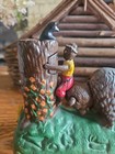 Vintage Reproduction Butting Buffalo The Book Of Knowledge Cast Iron Metal Bank