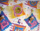 Lot Of 2 Disney Hunchback Of Notre Dame Festival Of Fools Twin Size Flat Sheet