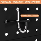 Peg Board 4 Packs Metal Wall Control Pegboard Black