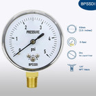 0-5 Psi Low Pressure Capsule Gauge 2 5  Dial Stainless Steel 1 4  Npt Lower Moun