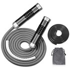  Weighted Jump Rope For Workout Fitness 1lb   Tangle-free Ball Bearing Grey