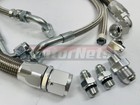 Braid Power Steering Hose Kit W  Saginaw Fitting For Late Gm Chevy Ls Type Ii 2