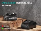 Brushless Cordless Router 21v Wood Router Tool 4 0ah Battery 1 4  Router Bit Set