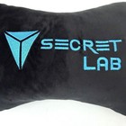 Secretlab Head Pillow Black Blue Logo Old Style Strap 11  Gaming Chair Headrest
