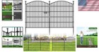 Iron Garden Fence Set With Gate - Rust Resistant